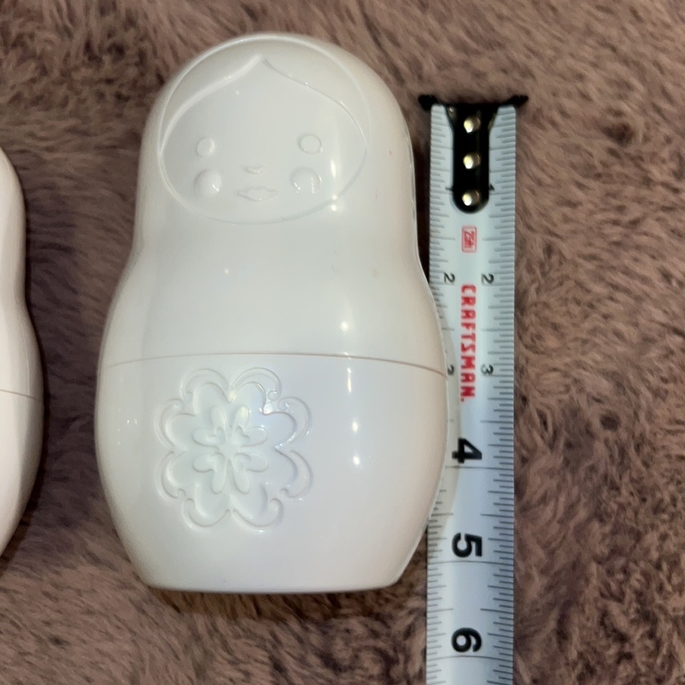 Russian Dolls measuring cups set of 3 white ivory canisters 3.5” 4.5” 5”​ - Picture 7 of 12